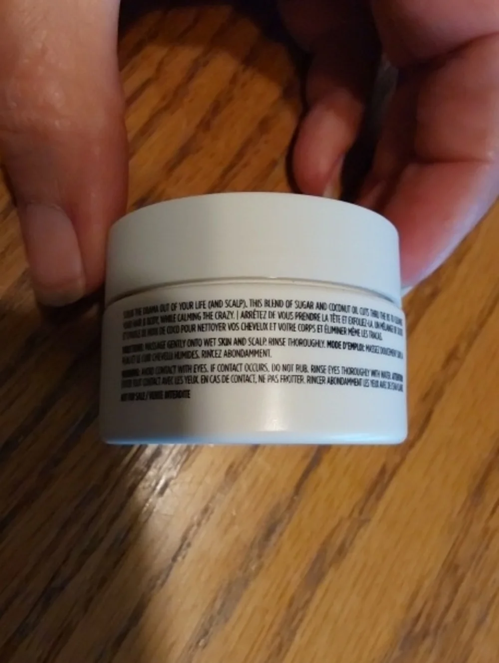 OUAI White Scalp & Body Scrub Jar